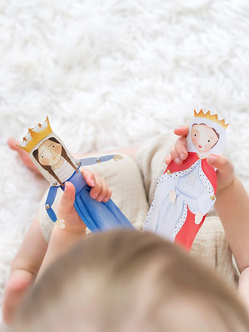 Princess Saints Paper Puppets