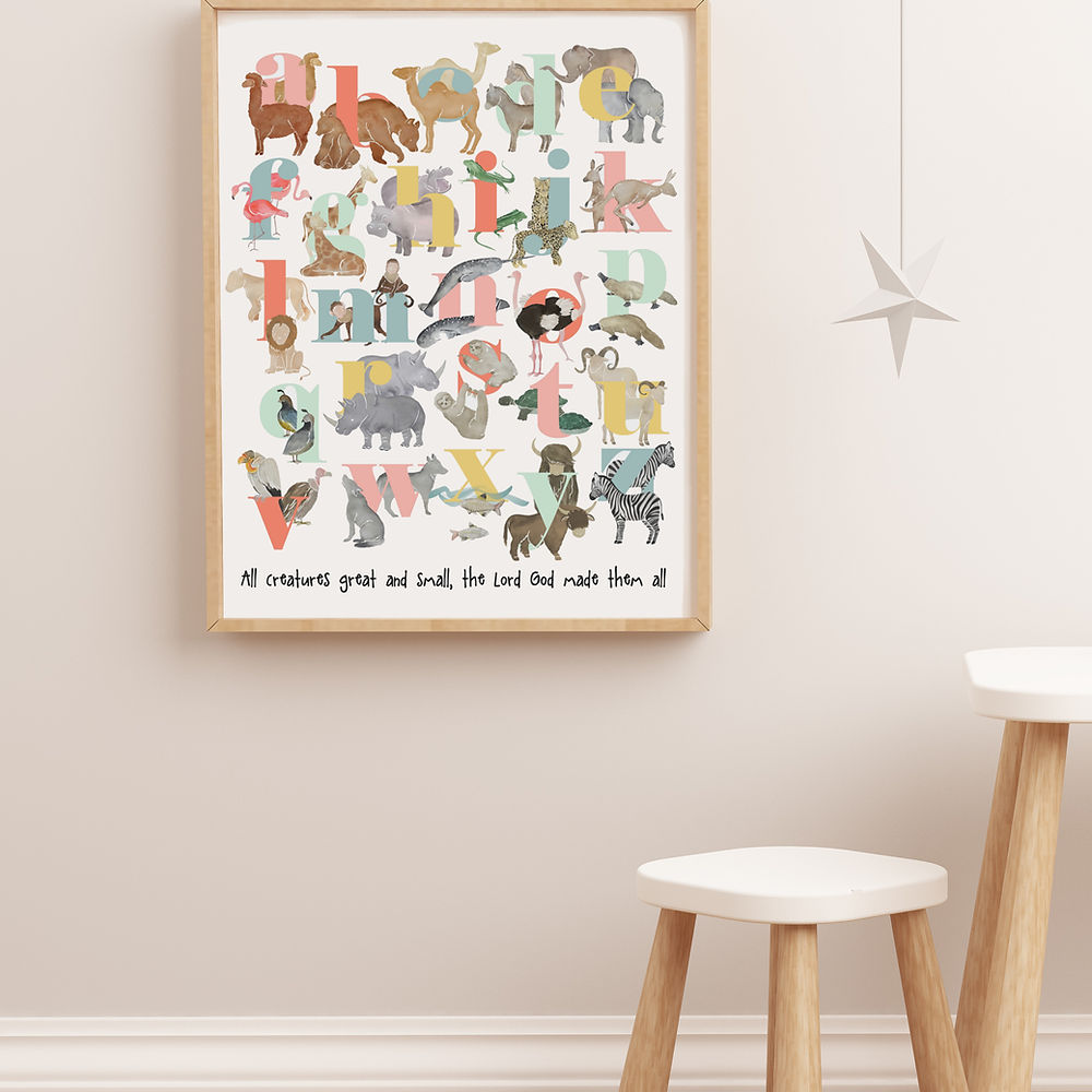 Noah's Ark Alphabet Poster