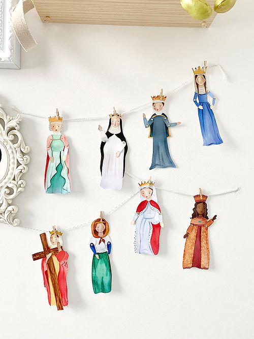 Princess Saints Paper Puppets