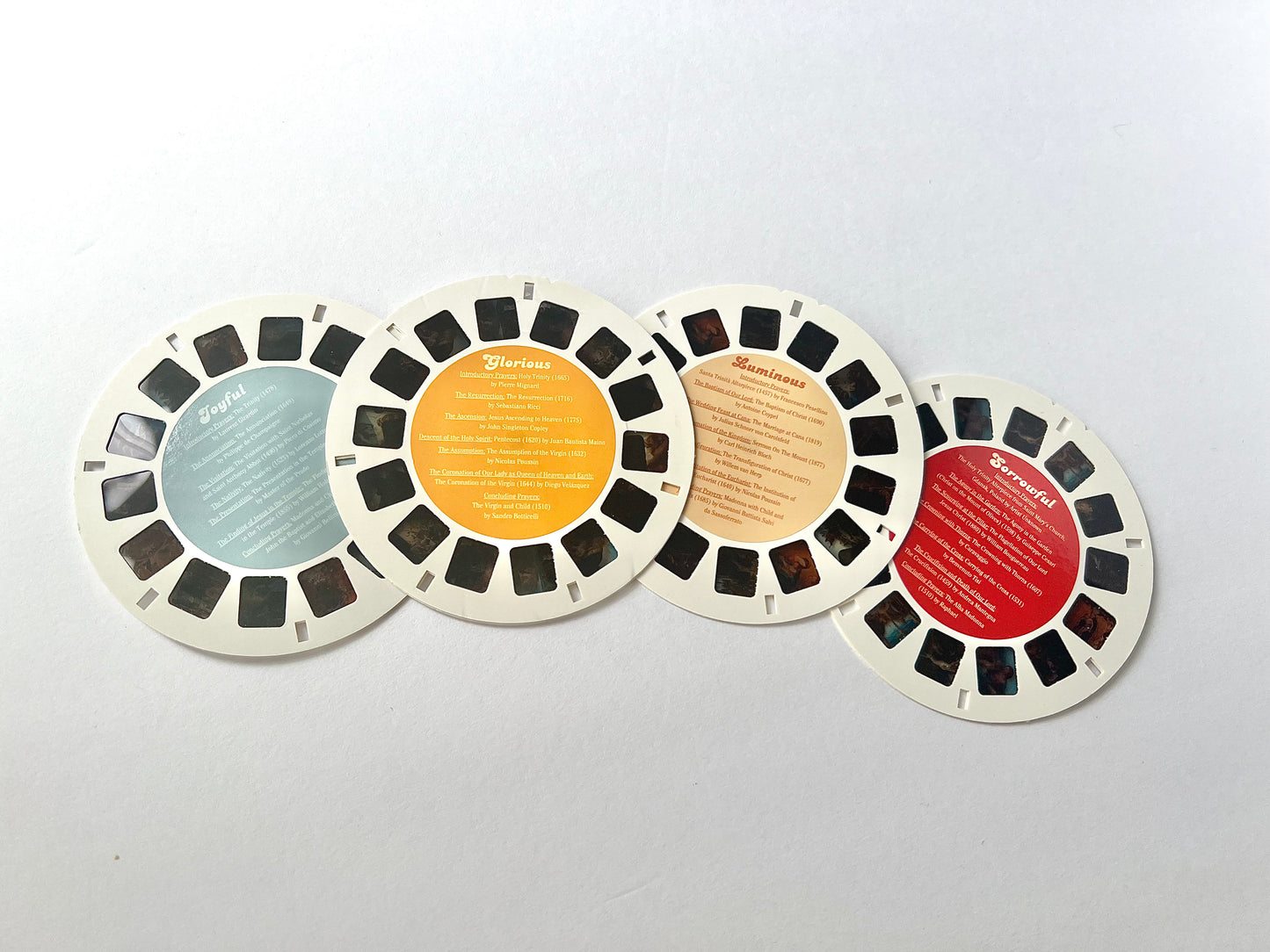 Mysteries of the Rosary View Master Cards