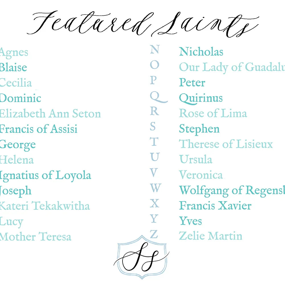 Alphabet Saints Poster | Gender Neutral