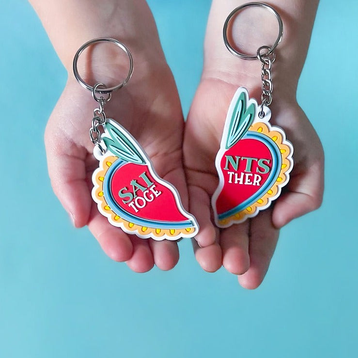 Saints Together Keychain Set