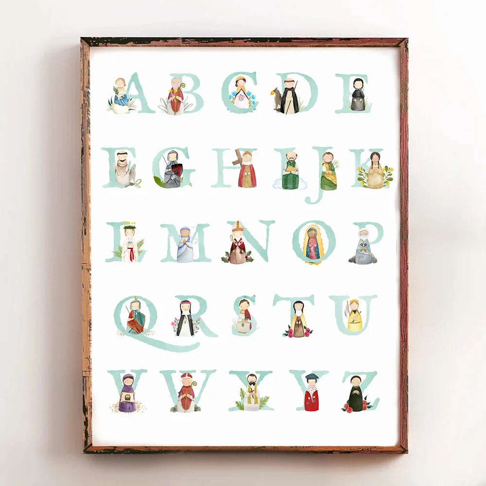 Alphabet Saints Poster | Gender Neutral