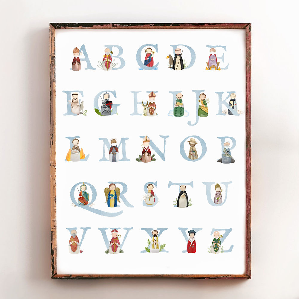 Alphabet Saints Poster | Boys