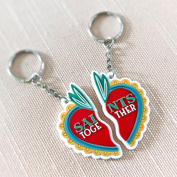 Saints Together Keychain Set